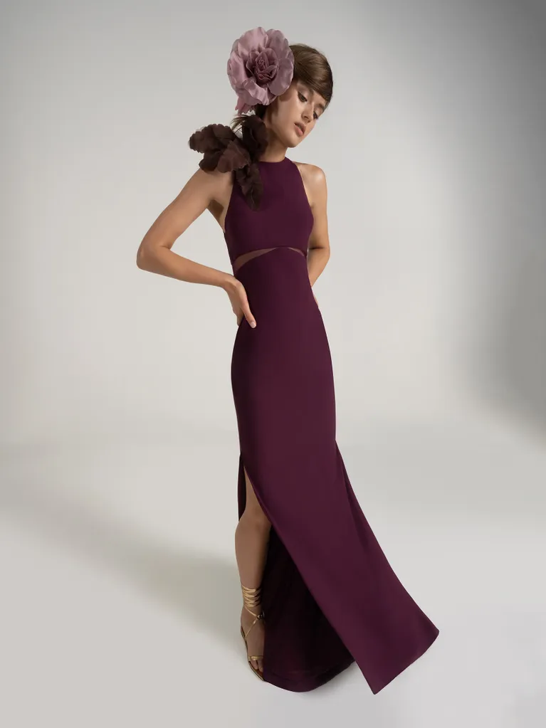 Vera Wang Bride X Pronovias Burgundy Aurore Dress Size 4