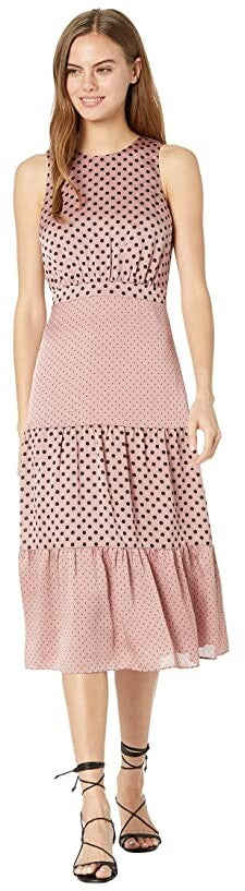 Ted Baker Izziie Pink PolkaDot Dress Size Large