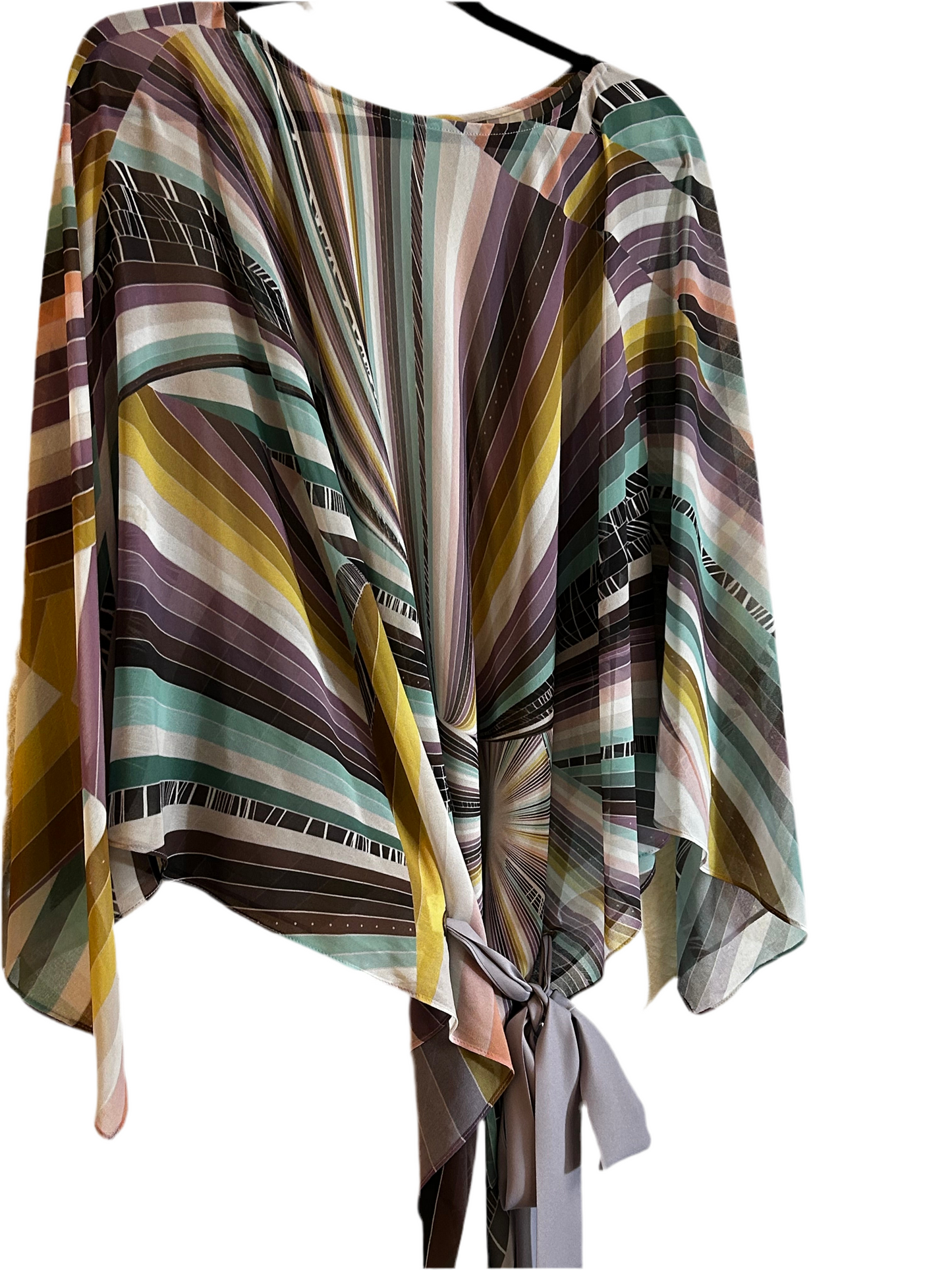 Marciano Sheer Geo Burst Cape Top Size S