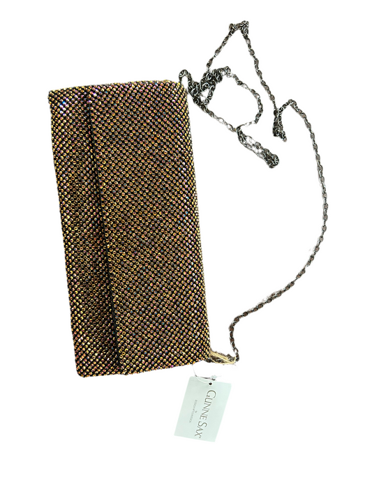 Gunne Sax By Jessica McClintock Gold/Pink Mesh Clutch with Chain