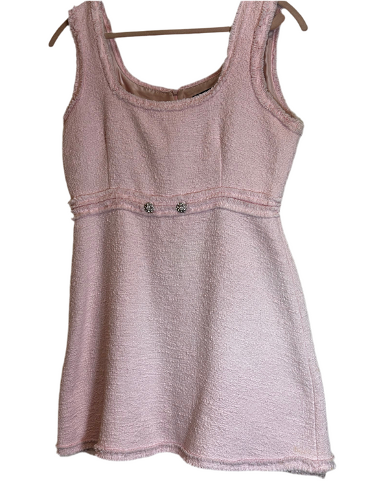 Zara Women Pink Boucle Dress Size L