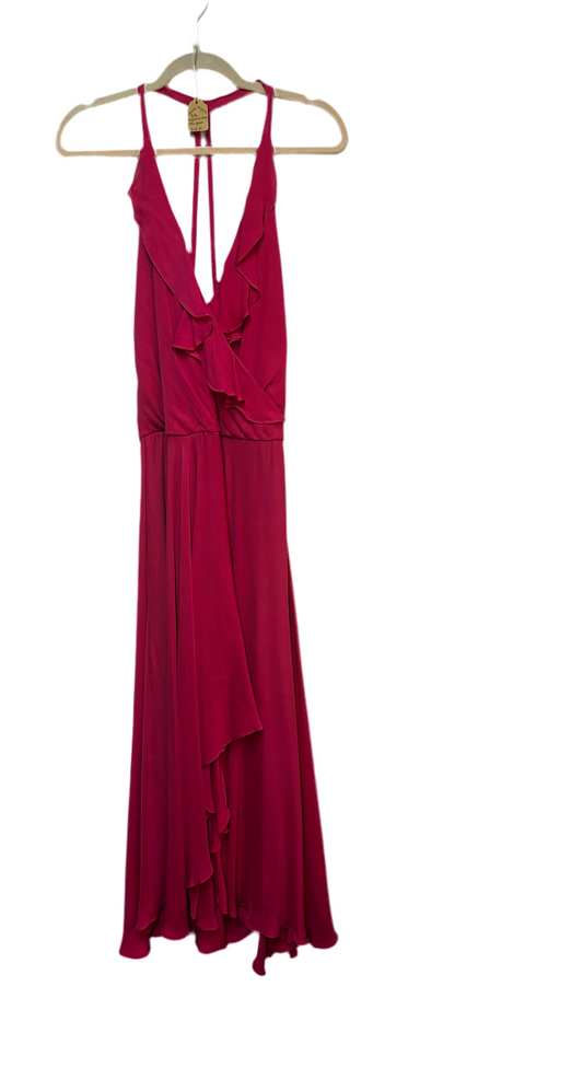 Haute Hippie Raspberry Pink Silk Gown Size M