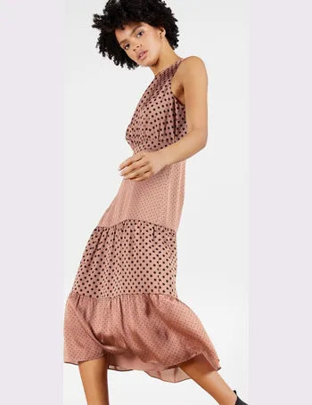 Ted Baker Izziie Pink PolkaDot Dress Size Large
