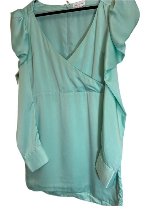 Lovers + Friends Mint Mini wrap dress Size M