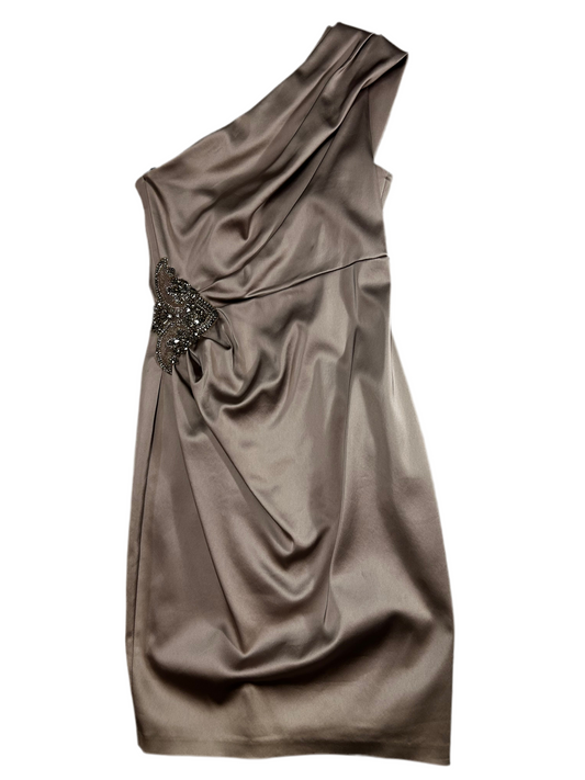 David Meister Taupe Cocktail Dress Size 6