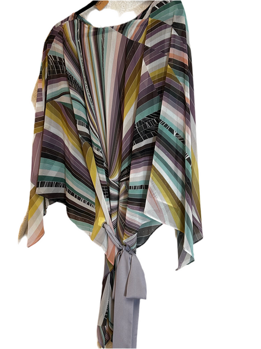 Marciano Sheer Geo Burst Cape Top Size S