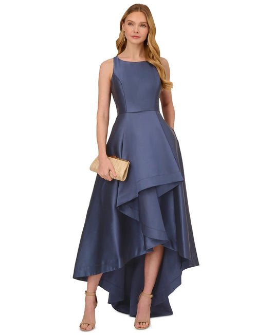 Adrianna Papell Irridescent Blue Hi/Low Dress Size 12